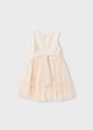 Abel & Lula Girls Tulle Dress  5045-2  Crudo *