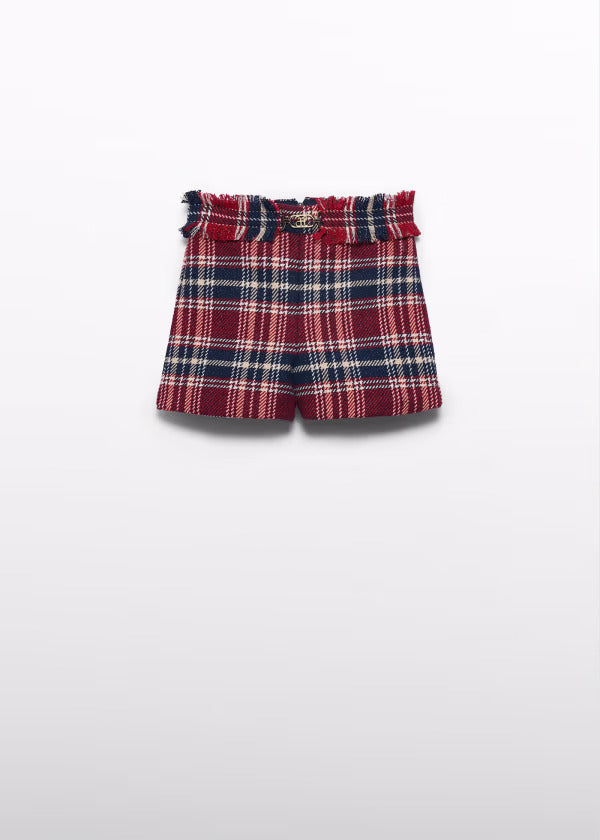 Girls checked shorts hotsell