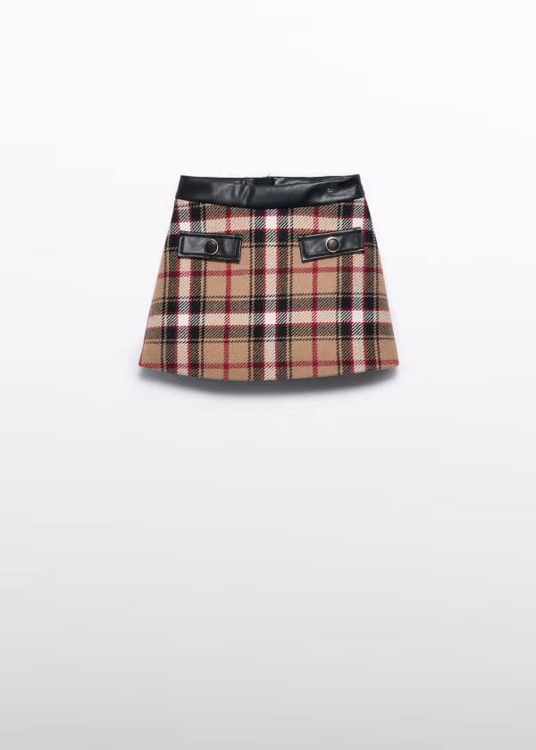 Girls plaid skirt sales