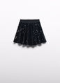 Abel & Lula Girls Velvet Sequin Skirt   5519-5   Black *