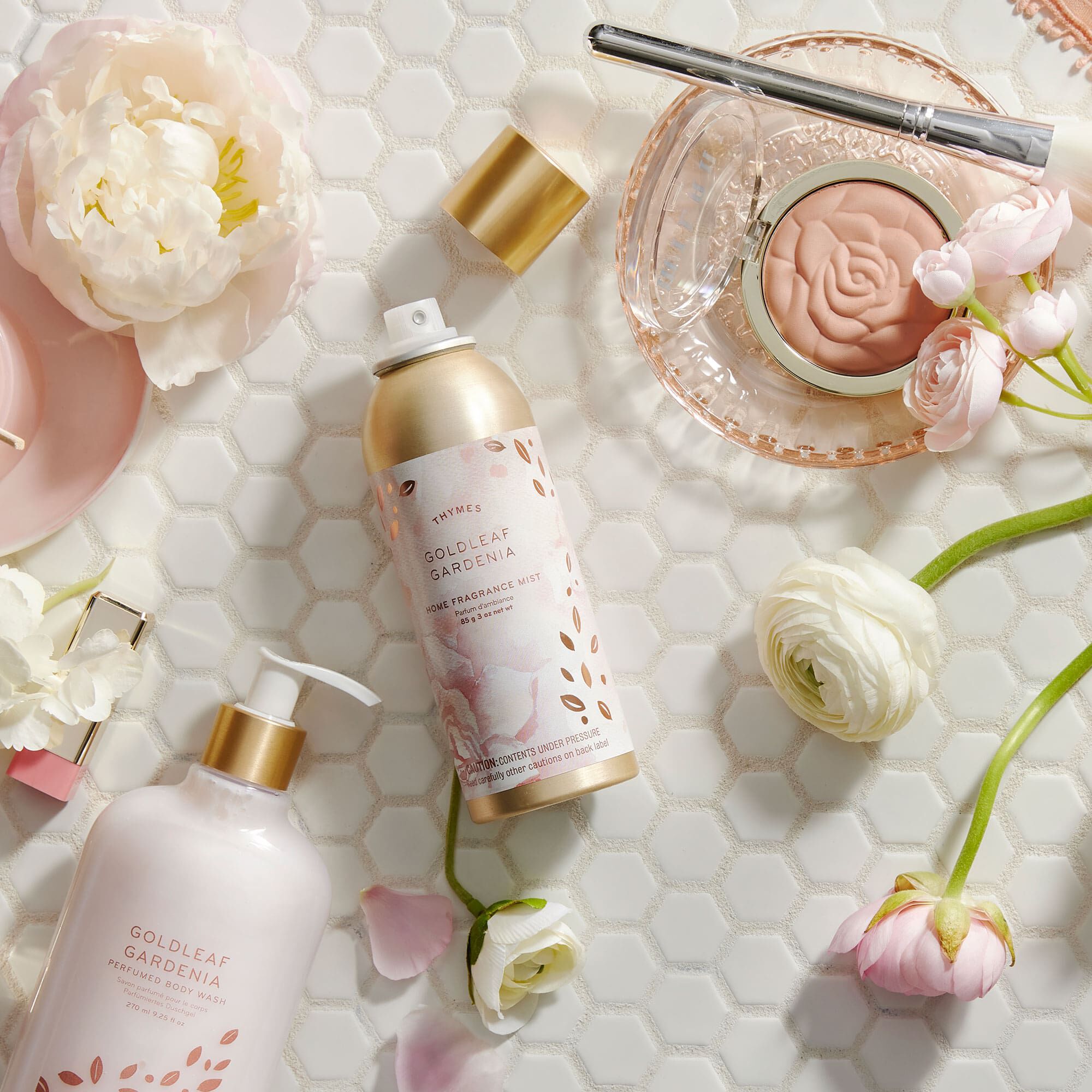 Thymes Goldleaf Gardenia Home Fragrance Mist