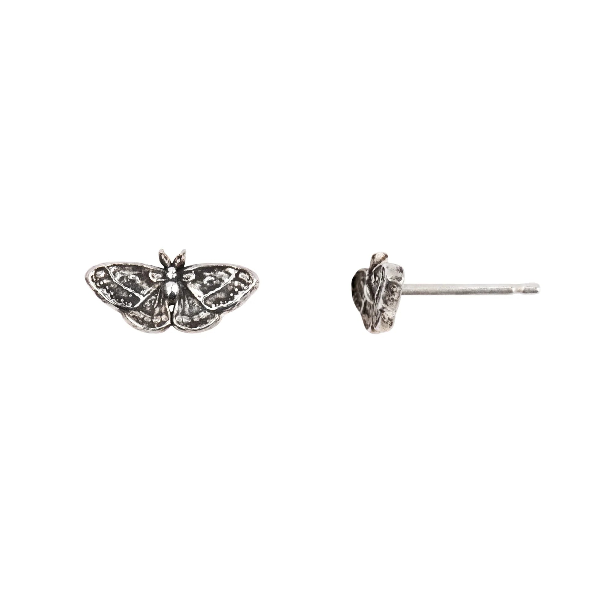 Pyrrha Moth Stud Earring  E5-816  Silver