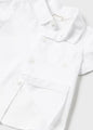 Mayoral Baby Boy Short Sleeve Shirt  1194-60 Blanco