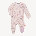 Magnetic Baby Girl Organic Botanics Footie