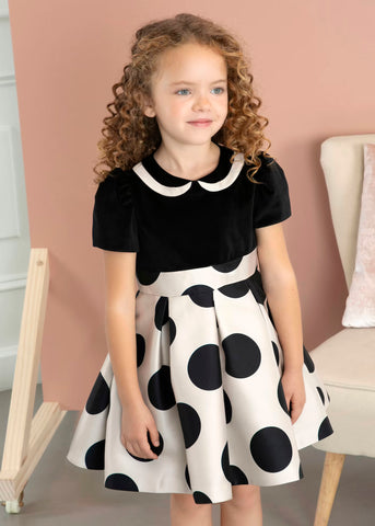 Abel Lula Girls Mikado Dress 5526 9 Beige 4