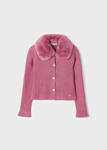 Kids fur cardigan store