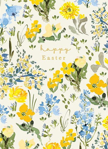 Calypso Spring Flowers Happy Easter Card