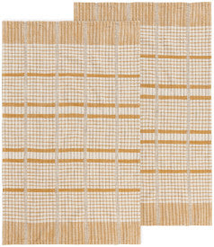 Danica Finley Check Dishtowel Set/2 - Saffron