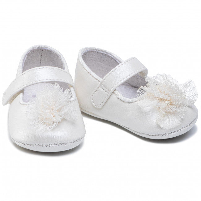 Miyanuby Baby Girls Bowknot Mary Jane Flats Wedding Princess Dress Rubber  Sole PU Leather Infant Toddler First Walking Shoes Gold 0-18M 