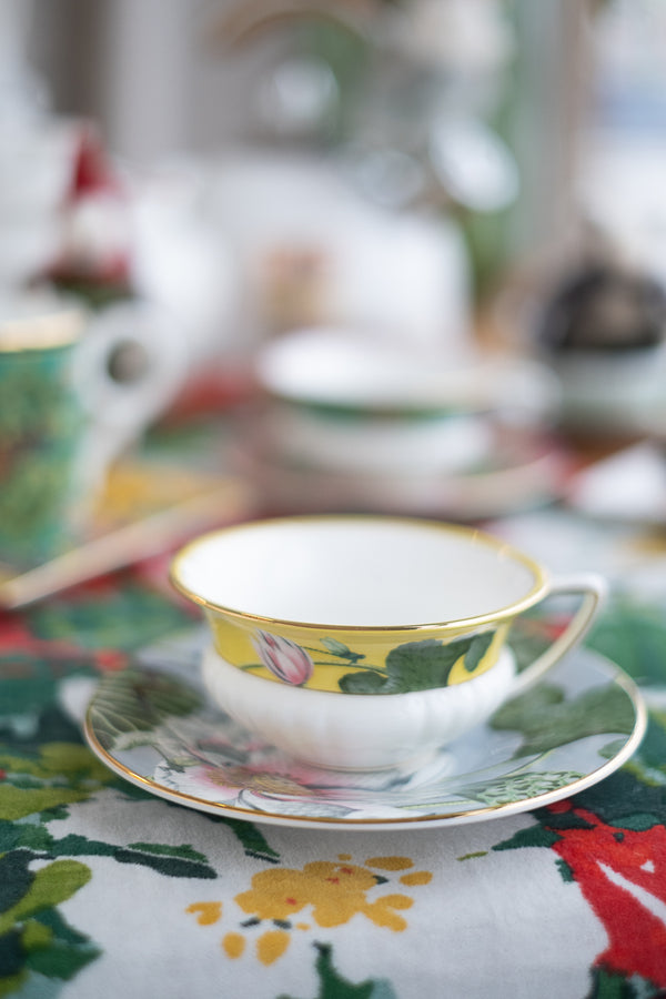 Wedgwood Waterlily Wonderlust Cup and Saucer - Crocus & Ivy