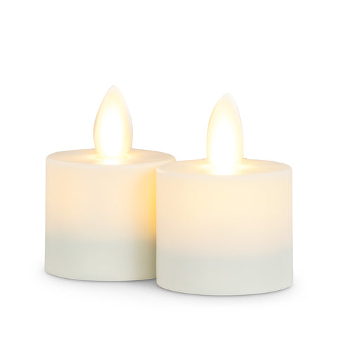 Wax Drip Flameless Taper Candles - Black (Set of 2)