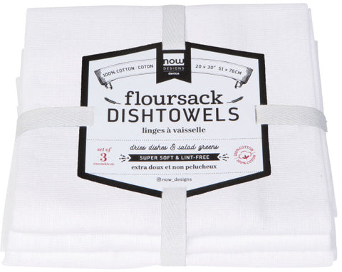 Now Designs by Danica Floursack Dishtowels (Set of 3) | White