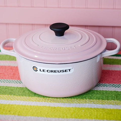 Le Creuset Shell Pink Round French Oven - Crocus & Ivy Interiors